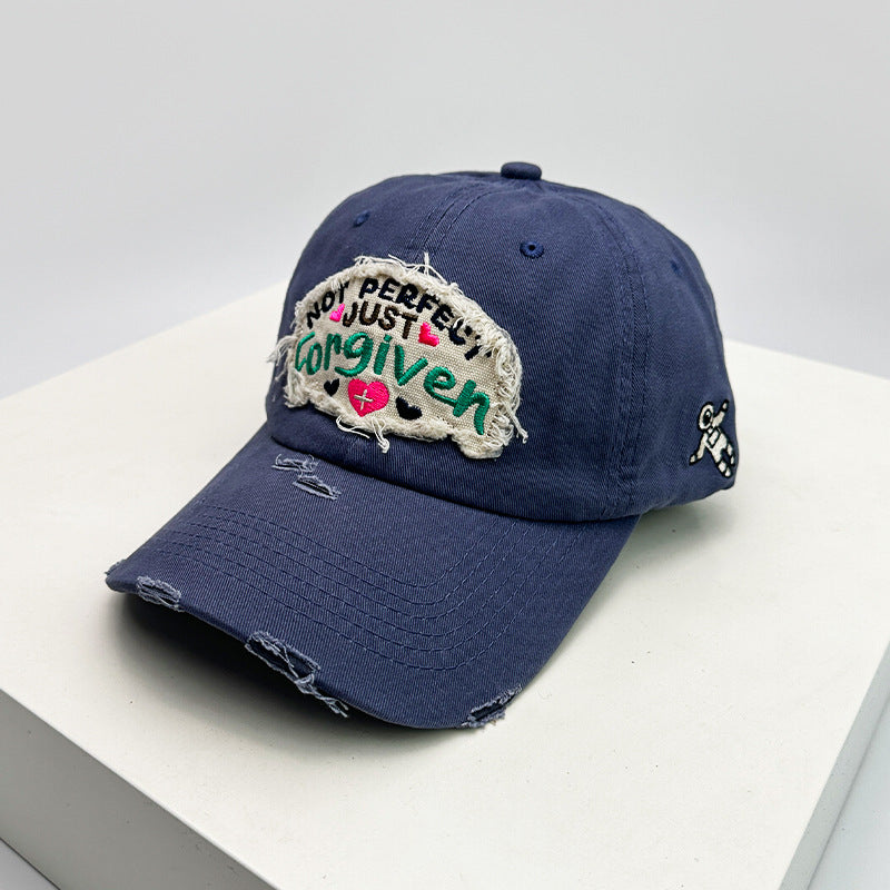 Damen Distressed Cotton Inspirierende Baseballmütze Brehn
