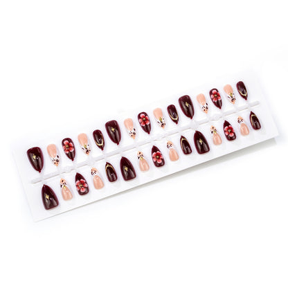 Elegantes Floral Press-On Nail Art Set Brehn 1790636706