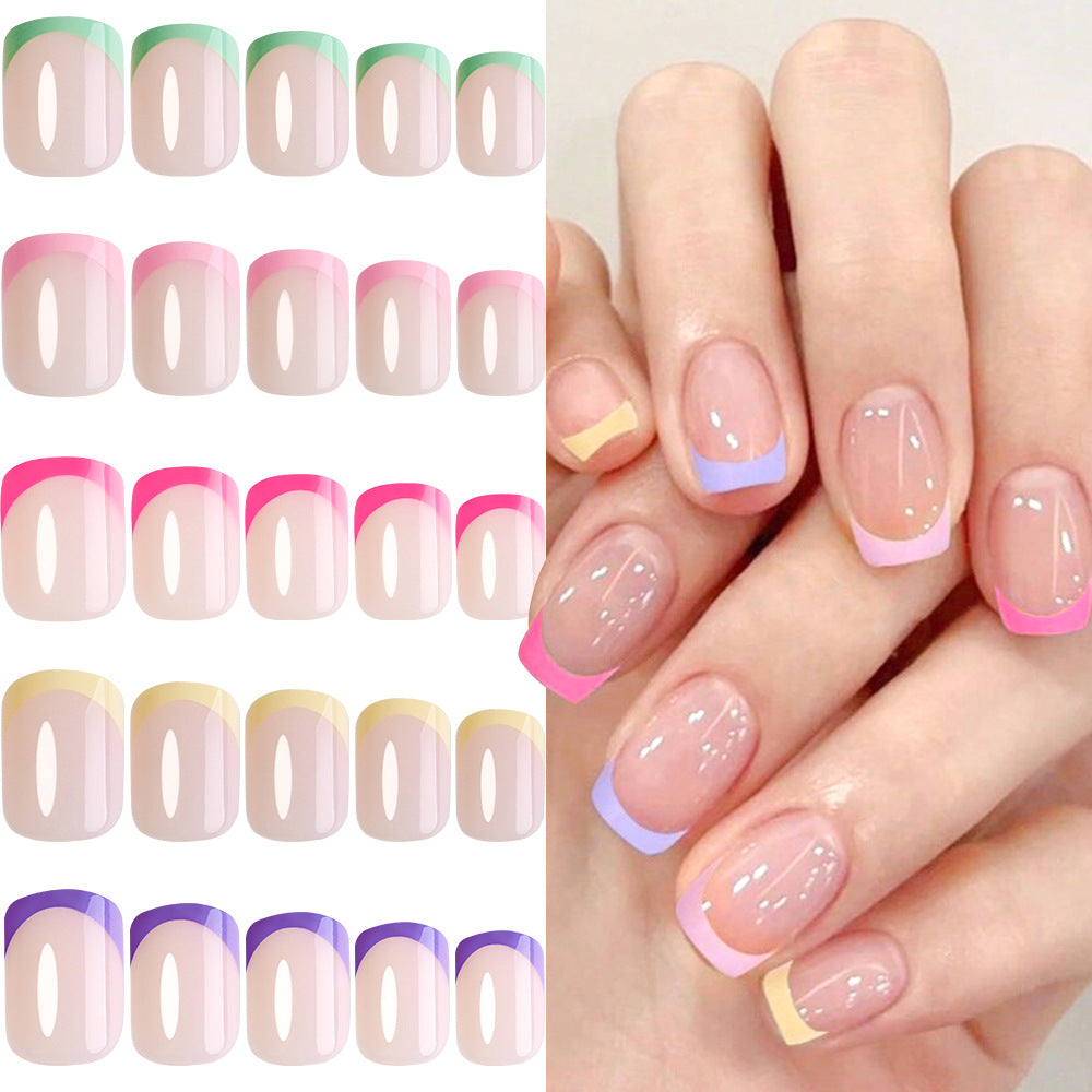 Dekoratives French Tip Press-On Nagelset Brehn