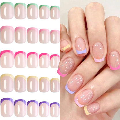 Dekoratives French Tip Press-On Nagelset Brehn