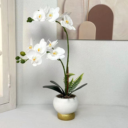 Elegante Kunstorchideen Topfarrangement