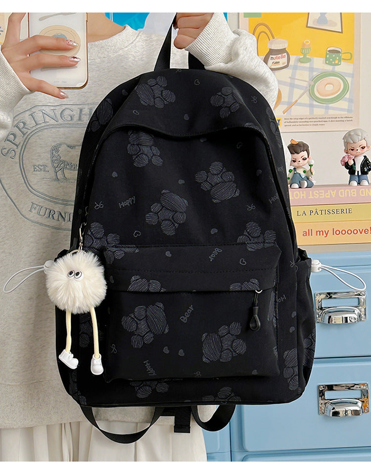Rucksack mit Niedlichen Pfotenmotiven und Ergonomischen Schulterriemen Brehn