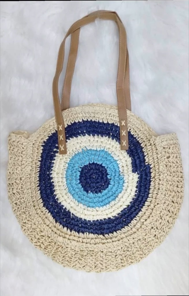 Geflochtene Rundtasche Brehn