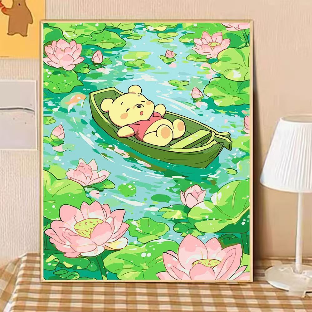 Verspielte Bärenillustration Leinwandkunst Brehn