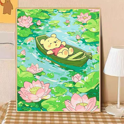 Verspielte Bärenillustration Leinwandkunst Brehn