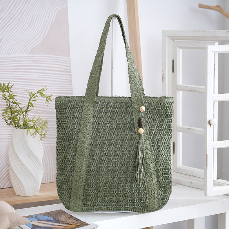 Geräumige Flecht-Tote Bag Brehn