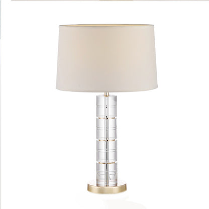 Stylische dekorative Tischlampe mit Kristallbasis