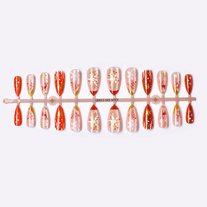 Festliches Urlaubs-Themen Press-On Nagelkunst Set Brehn