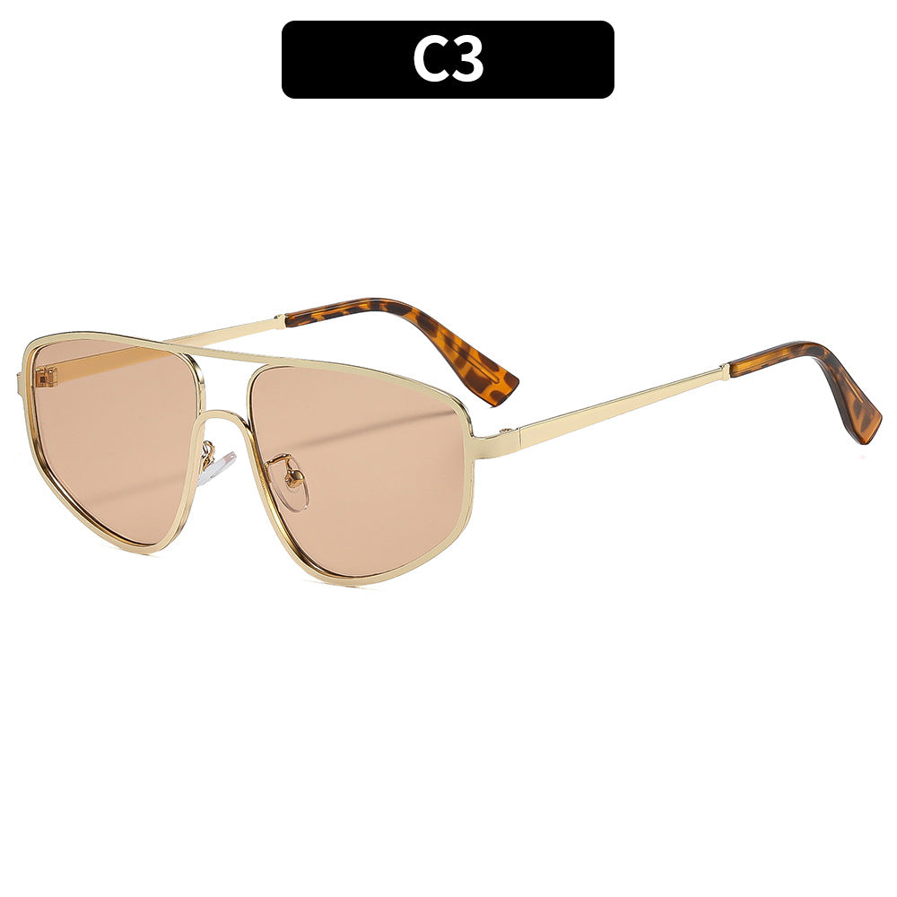 Geometrische Schildrahmen Sonnenbrille