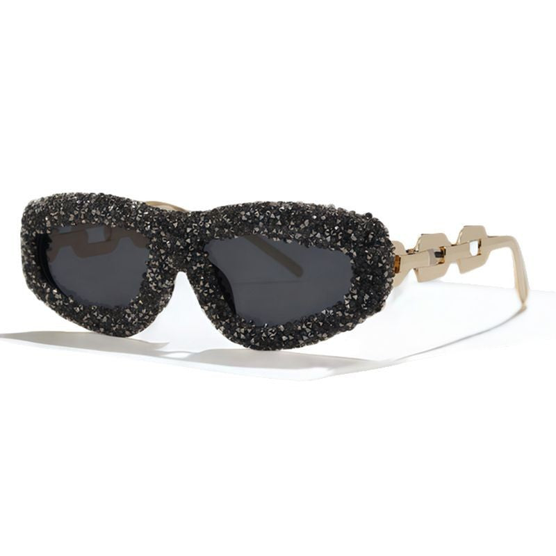Damen Glamouröse Sonnenbrille mit verziertem Rahmen Brehn