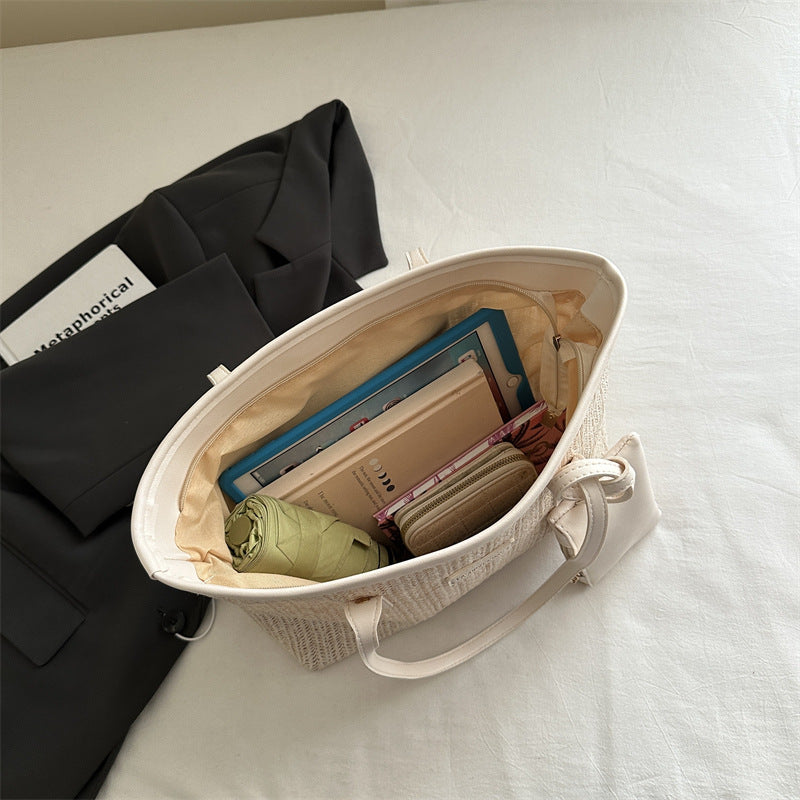 Lässige Gewebte Strandtasche