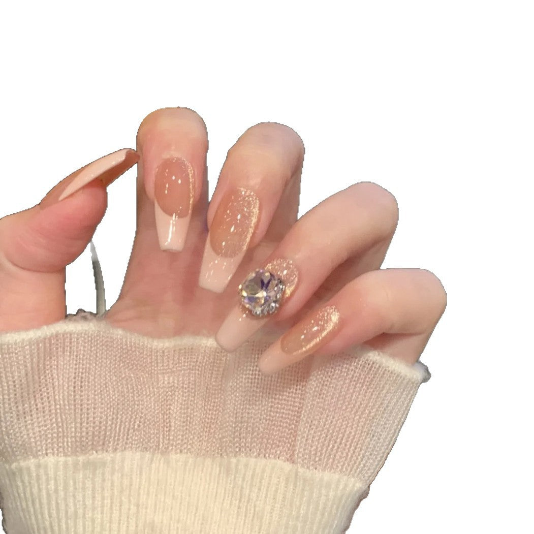 Glamouröse Acryl Press-On Nagel Set mit dekorativen Designs Brehn