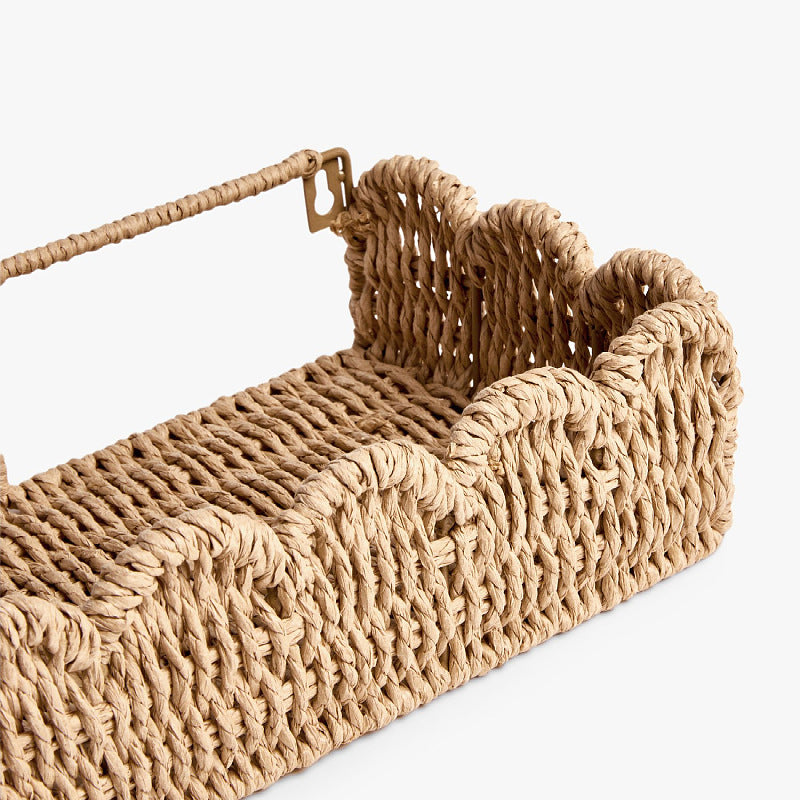 Dekorativer Korb Aus Natürlichem Rattan Brehn