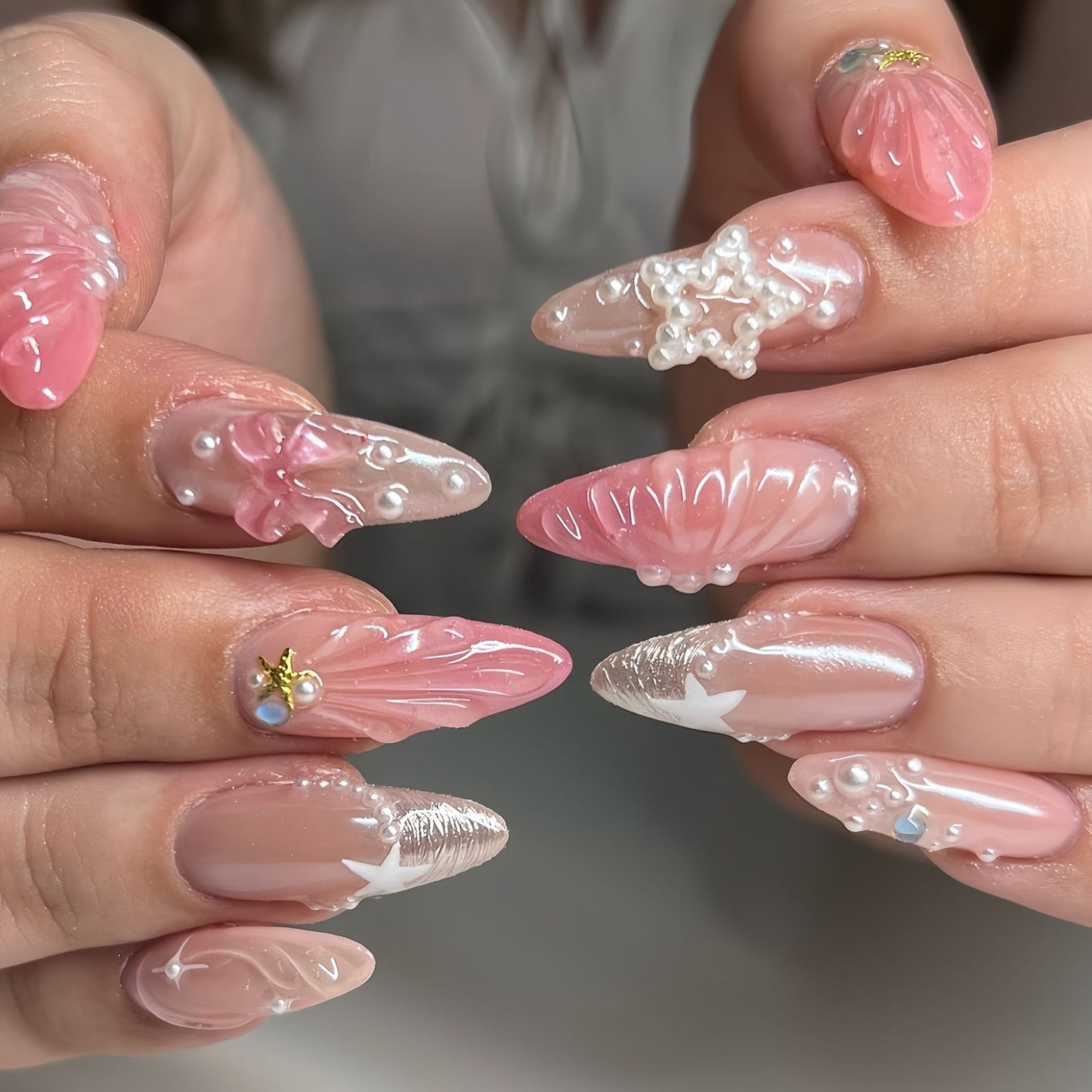 Nautisches Press-On Nagelset Brehn