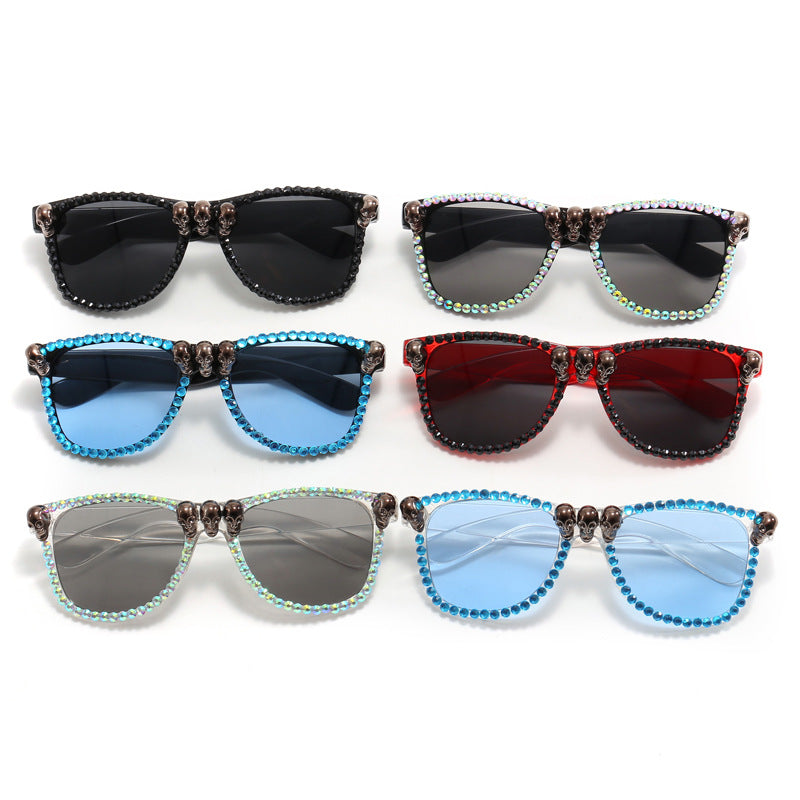 Damen extravagante Sonnenbrille mit Kristallverzierungen Brehn