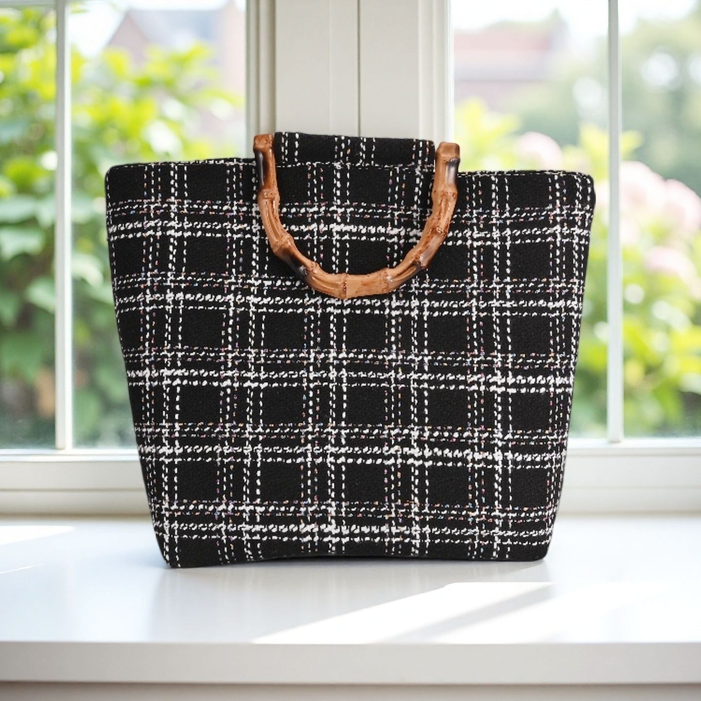 Stilvolle Picknicktasche mit Bambusgriffen Brehn