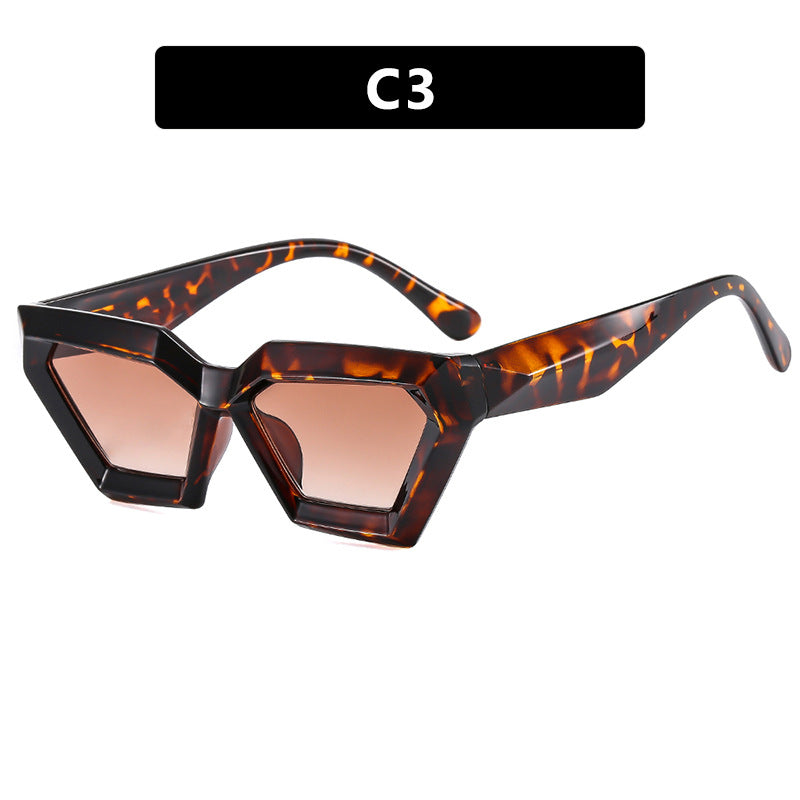 Damen auffällige Sonnenbrille im einzigartigen Hexagon-Design Brehn