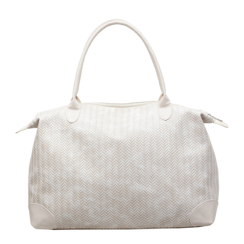 Elegante Tragetasche Aus Geflochtenem Kunstleder Brehn