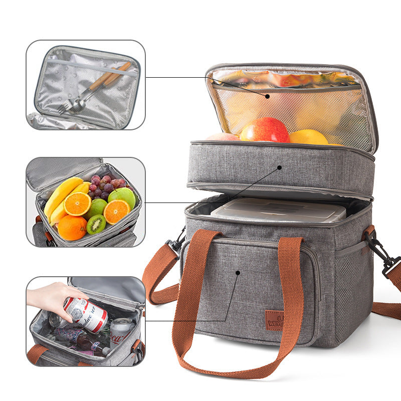 Damen Isolierte Picknicktasche mit abnehmbaren Schulterriemen Brehn