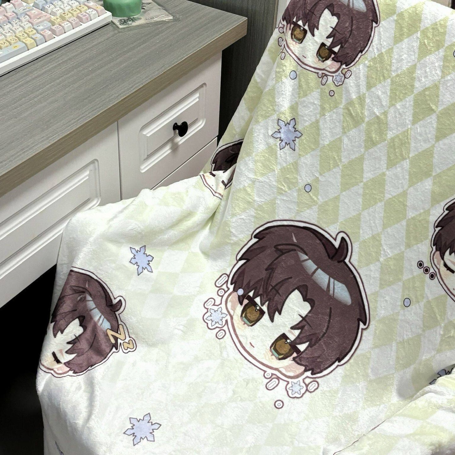 Cartoon-Charakter-Print Fleece-Decke