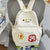Bestickter floraler Design-Schulrucksack