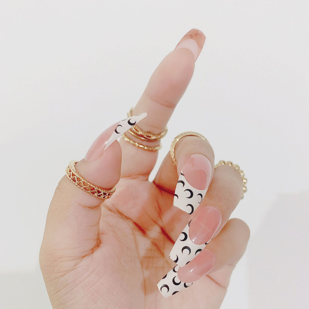 Premium Künstlerische Stiletto Nagelverlängerungen