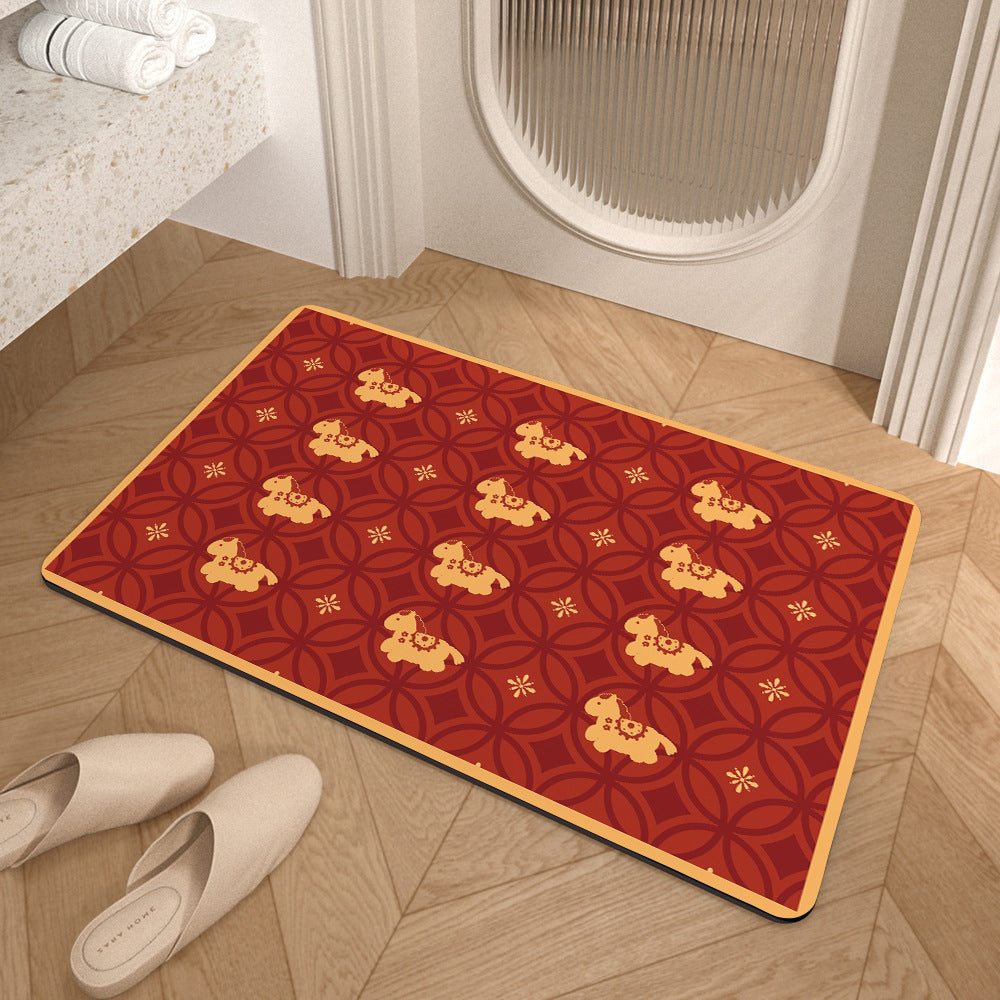 Verspielt Pferde-Themen Memory Foam Badmatte Brehn