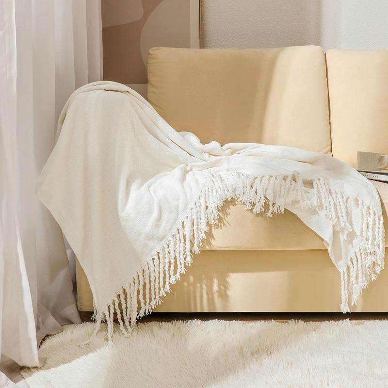 Damen elegante und stilvolle Couchdecke mit Fransen Brehn