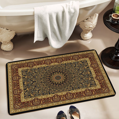 Elegante Floral Badezimmer Bereich Matte Brehn