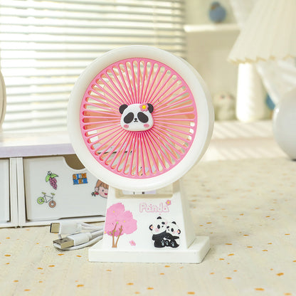 Damen Tragbarer Miniventilator mit süßem Pandadesign Brehn