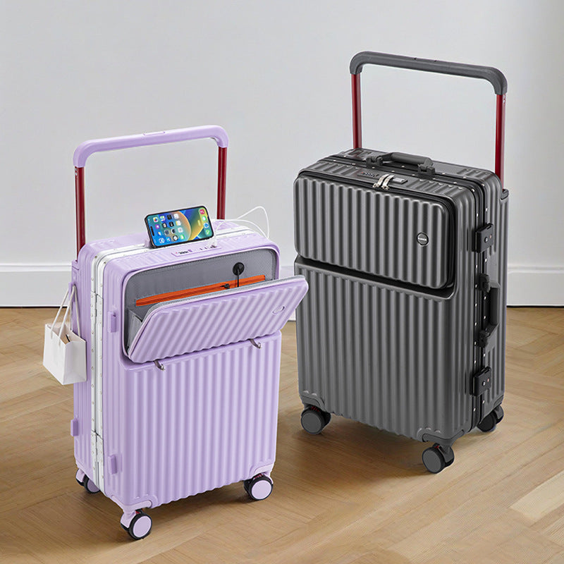 Unisex-Multi-Compartment-Rollende Hartschalenkoffer mit integriertem Ladeanschluss Brehn