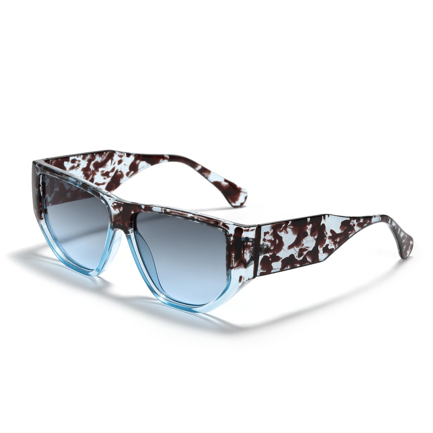 Damen trendige quadratische Sonnenbrille mit modernem tortoise Muster Brehn