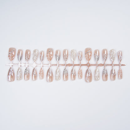 Elegante Strass Kunstnägel Brehn