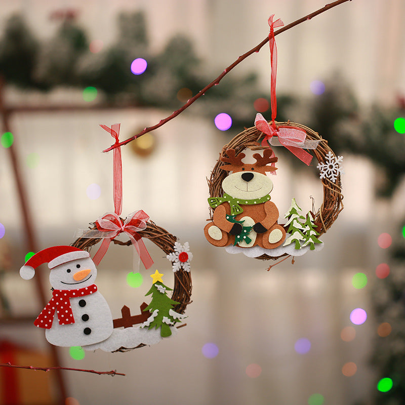 Dekorativer Weihnachtskranz mit Rentier-Motiv Brehn