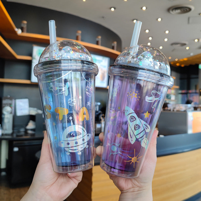 Damen personalisierte Trinkbecher mit kinderfreundlichem Astronauten-Design Brehn