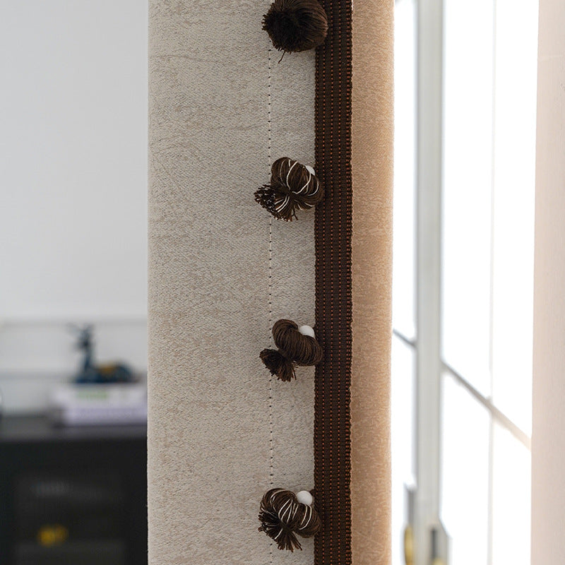 Dekorative Vorhangborte mit Pompons Brehn