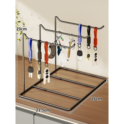 Slim Desktop Schlüsselanhänger & Zubehör Hängeständer mit minimalem Metallrahmen