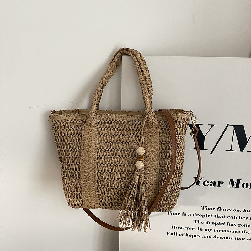 Handgewebte Strohtasche