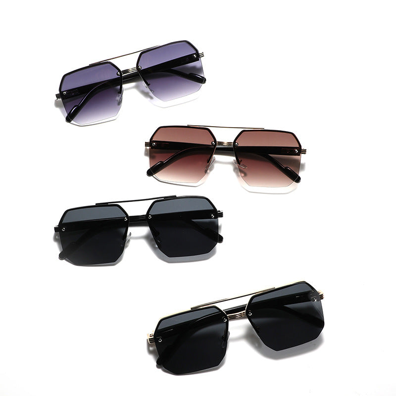 Damen hexagonale Sonnenbrille mit elegantem Metallrahmen Brehn