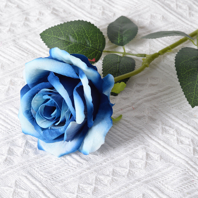Künstliche blaue Rosenblume Dekoration