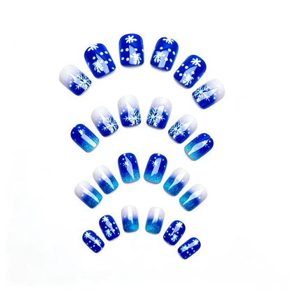 Winter-Themen Schneeflocken Nagelkunst Brehn