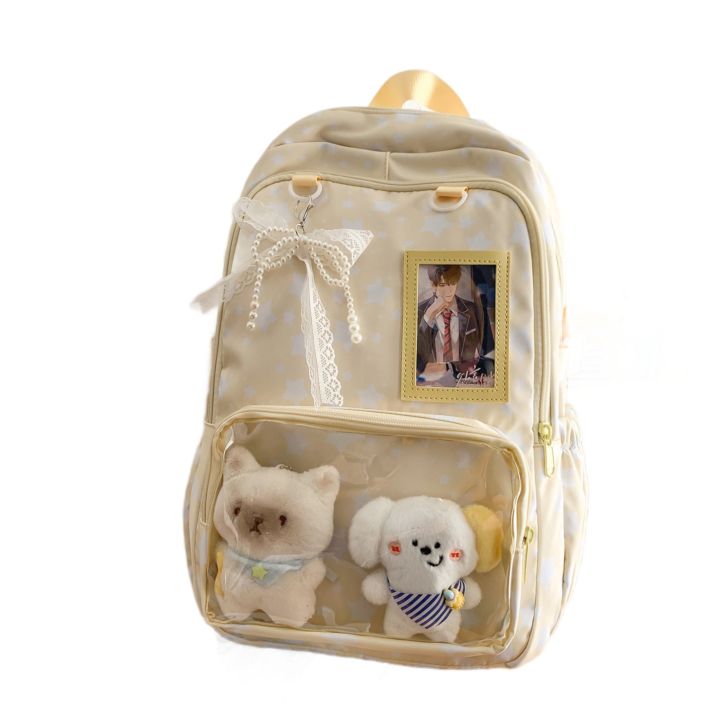 Rucksack mit Verspieltem Sternenmotiv und Sichtfenster Brehn