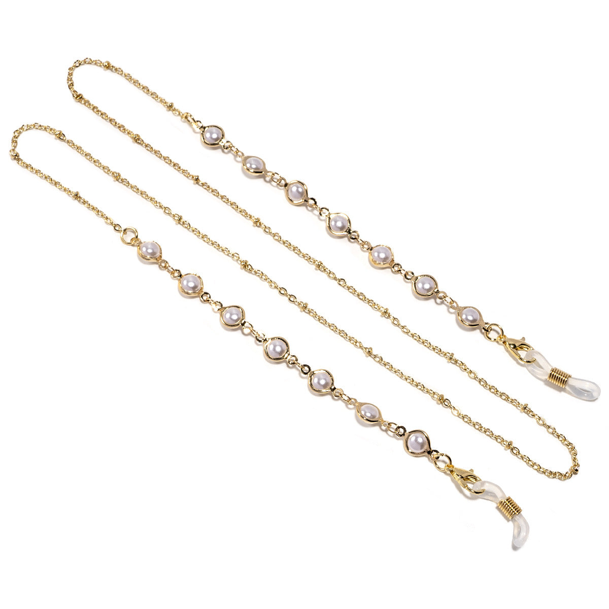 Elegante Perlenbesetzte Brillekette Brehn