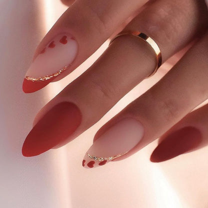 Heart-Accent Stiletto-Nagelkunst Brehn