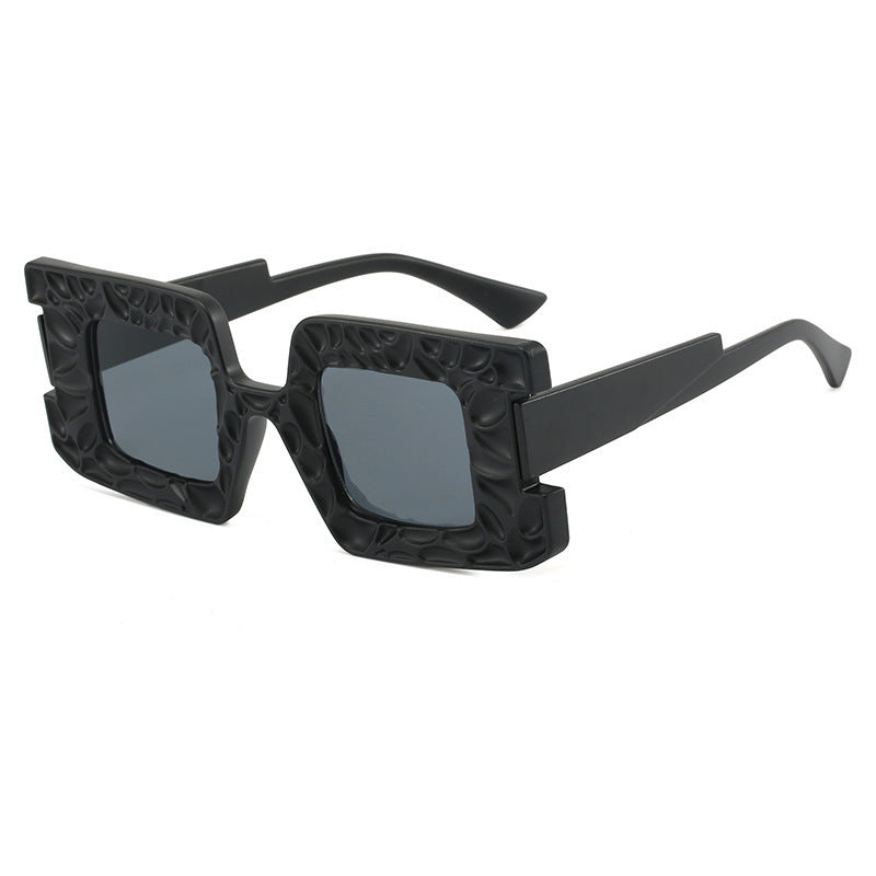 Damen auffällige Sonnenbrille mit strukturiertem Rahmen Brehn