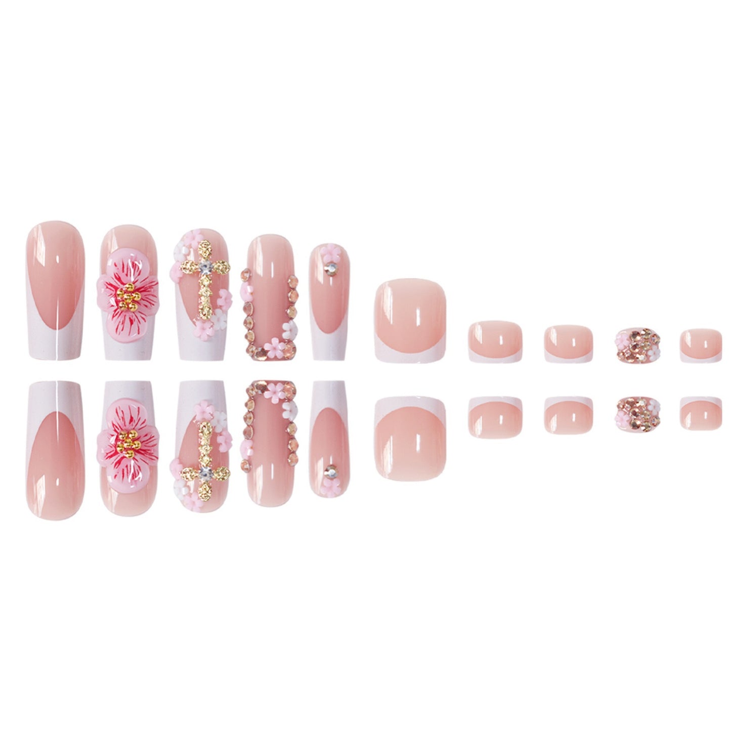 Dekorative florale Acryl-Nagelkunstverlängerungen Brehn