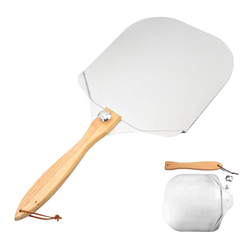 extra-groß dünn professionell Aluminium-Pizzaschaufel mit ergonomischem Holzgriff Brehn
