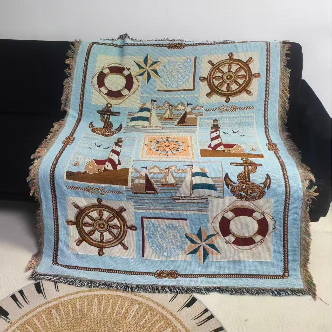 Maritimes Dekokissenwurfdecke