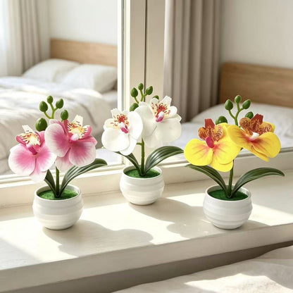 Realistische künstliche Orchideenpflanzenarrangement für die Home-Dekoration