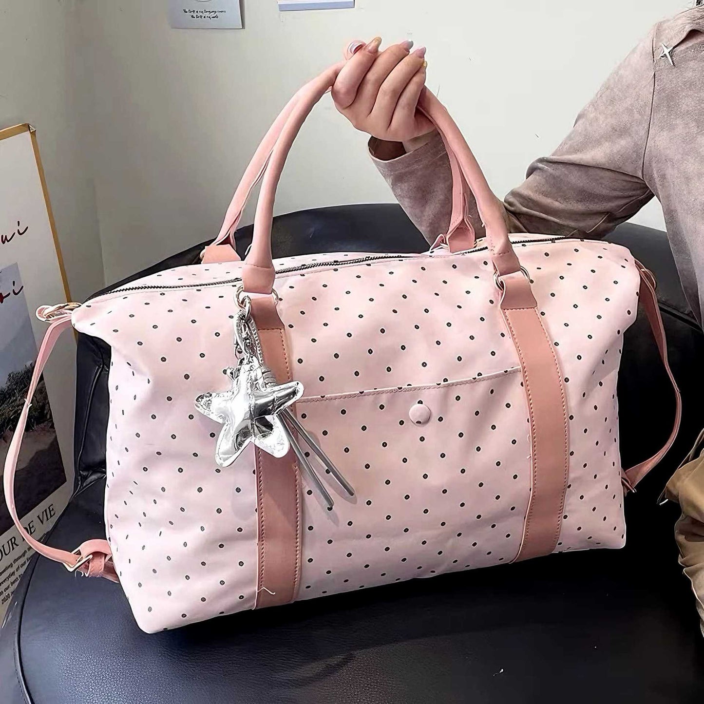 Stylische gepunktete Reis-Duffle-Tasche Brehn